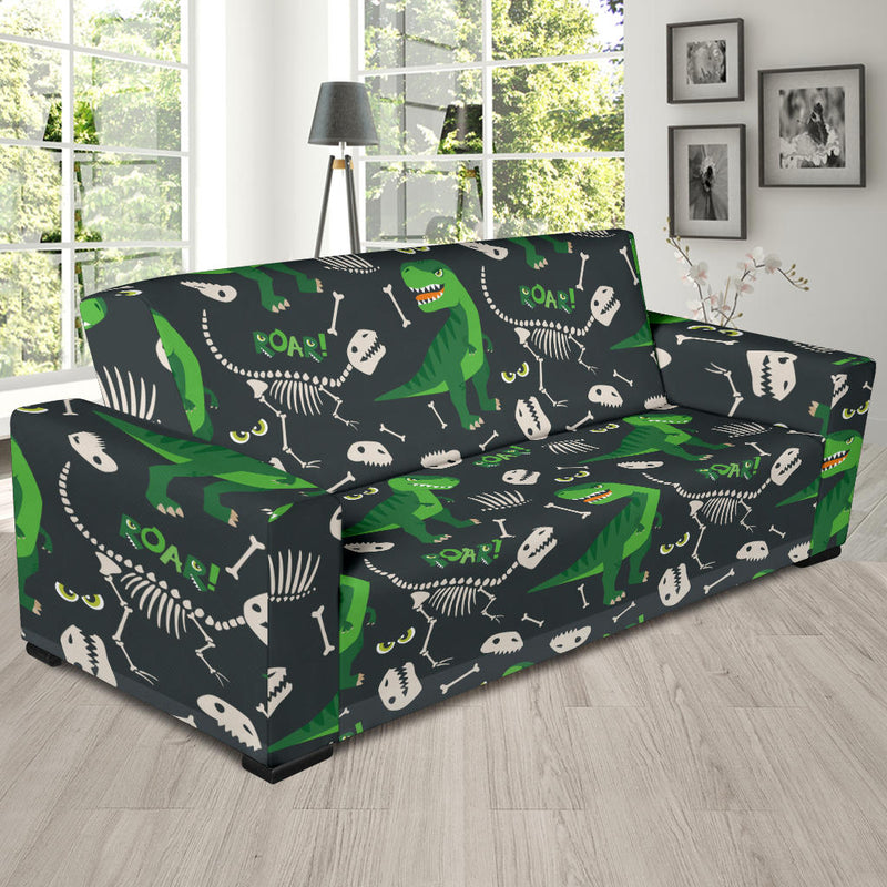 T Rex Pattern Print Design A05 Sofa Slipcover