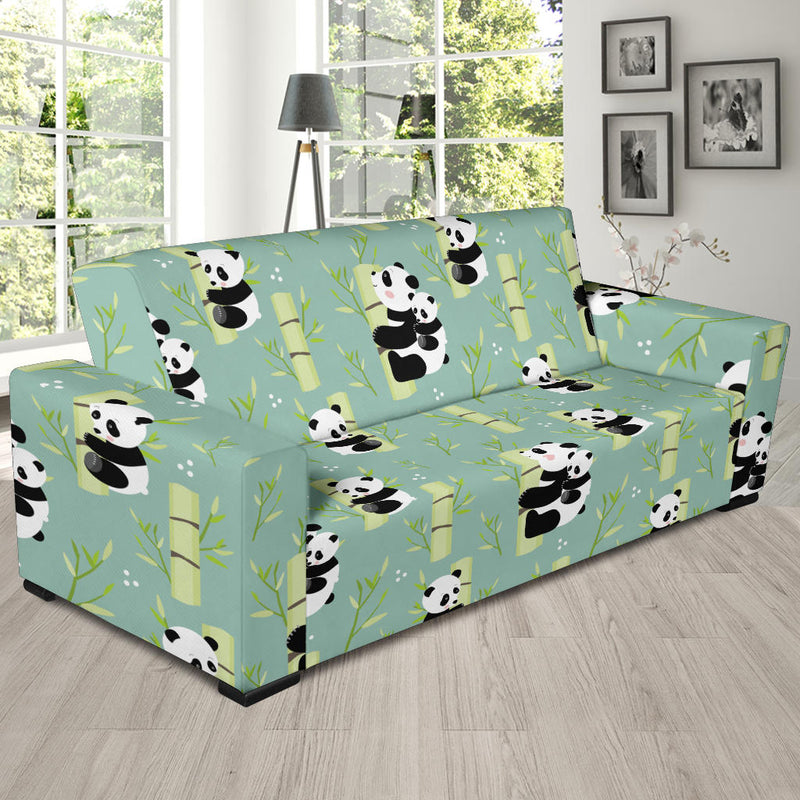 Panda Pattern Print Design A03 Sofa Slipcover