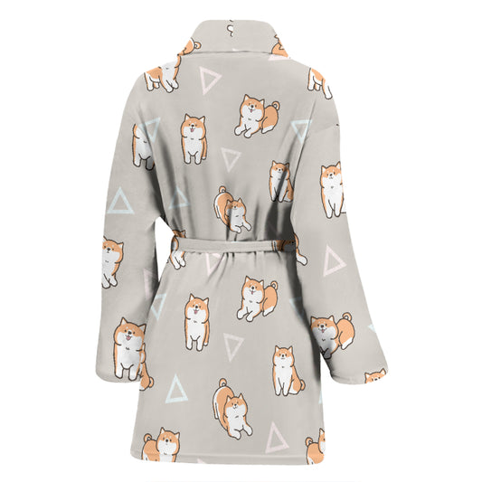 Shiba Inu Print Design LKS307 Women Bathrobe