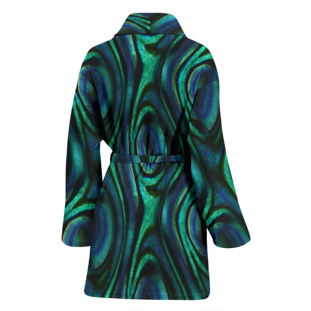 Abalone Pattern Print Design 01 Women Bathrobe