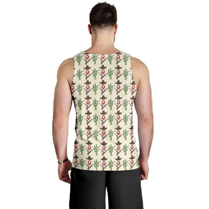 Western Cowboy Print Men Tank Top
