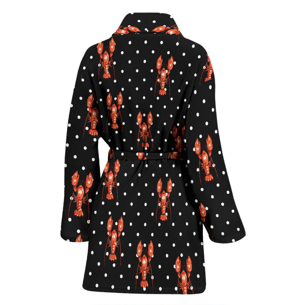 Lobster Print Design LKS401 Women Bathrobe