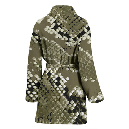 Python Pattern Print Design A04 Women Bathrobe