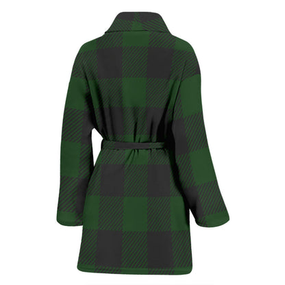 Buffalo check Green Pattern Print Design 02 Women Bathrobe