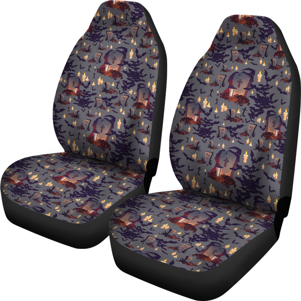 Creepy Graveyard Print Design LKS301 Car Seat Covers