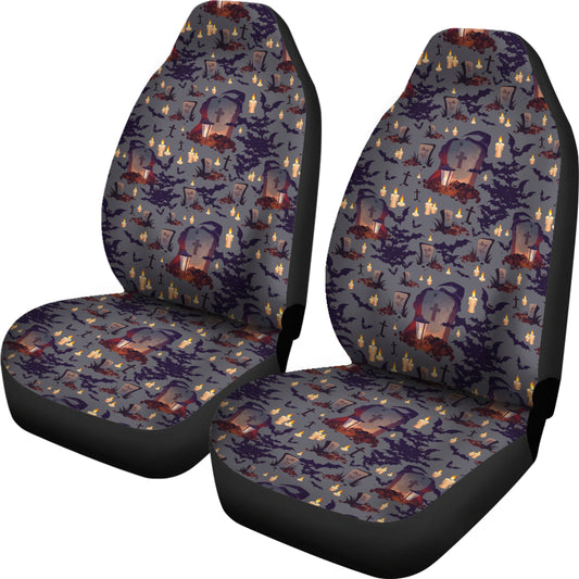 Creepy Graveyard Print Design LKS301 Car Seat Covers