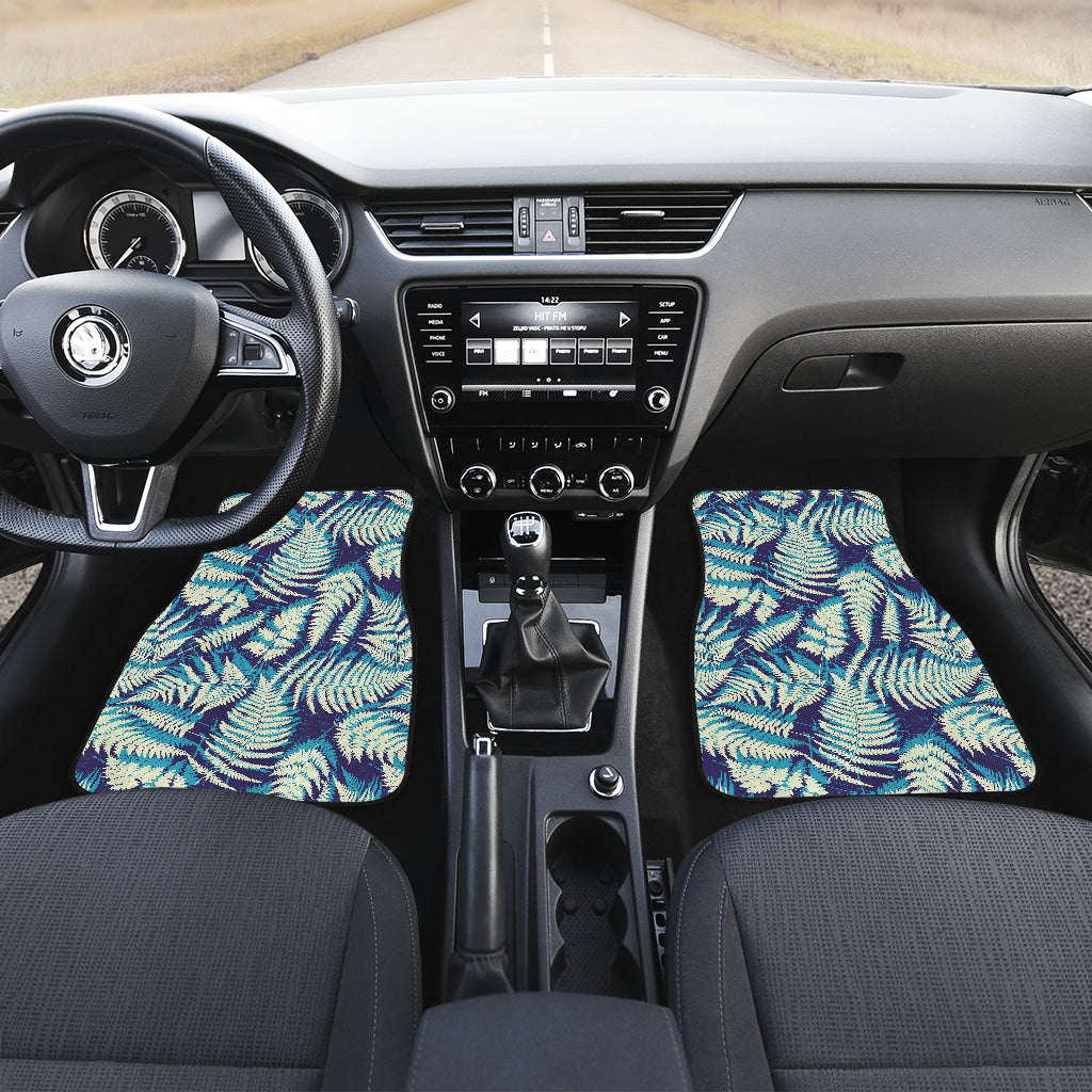 Fern Leave Summer Print Pattern Car Floor Mats Front Back