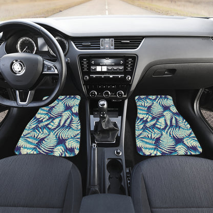 Fern Leave Summer Print Pattern Car Floor Mats Front Back