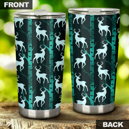 Deer Jungle Print Pattern Tumbler