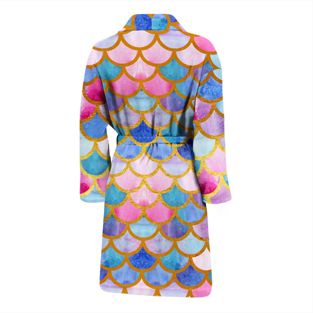 Scales Print Design LKS401 Men Bathrobe