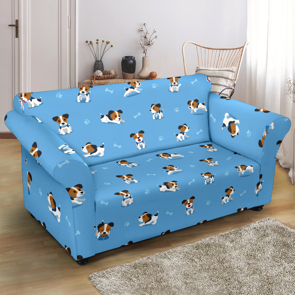 Russell Terriers Print Design LKS3010 Loveseat Couch Slipcover