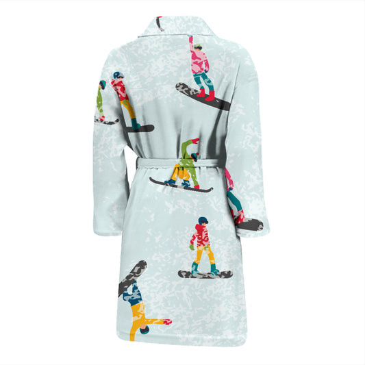 Snowboard Print Design LKS304 Men Bathrobe