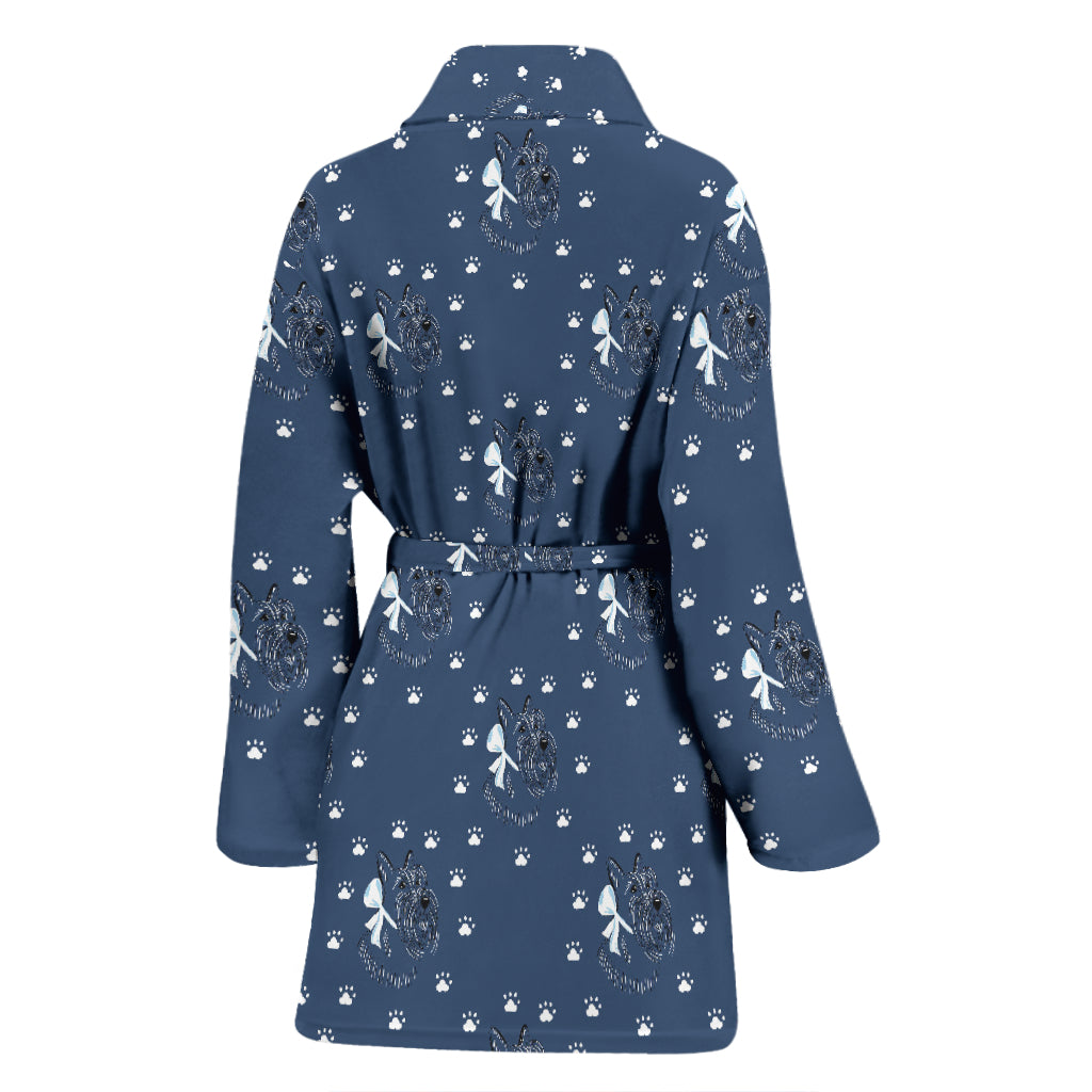 Scottish Terriers Print Design LKS307 Women Bathrobe