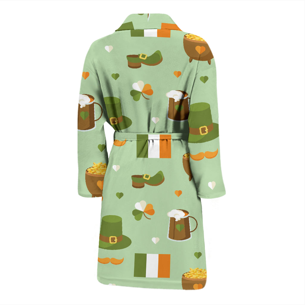 St Patricks Day Print Design LKS302 Men Bathrobe
