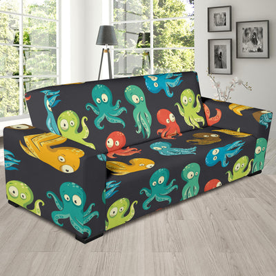 Octopus Pattern Print Design A01 Sofa Slipcover