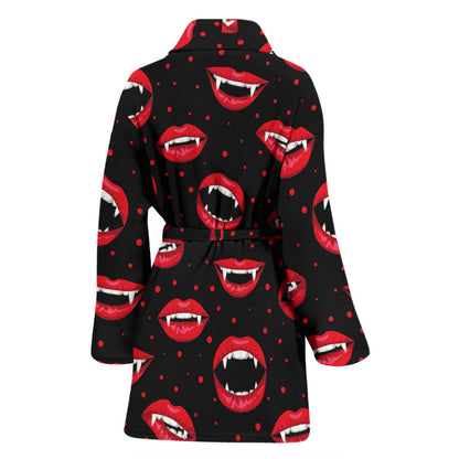 Halloween Pattern Print Design 01 Women Bathrobe