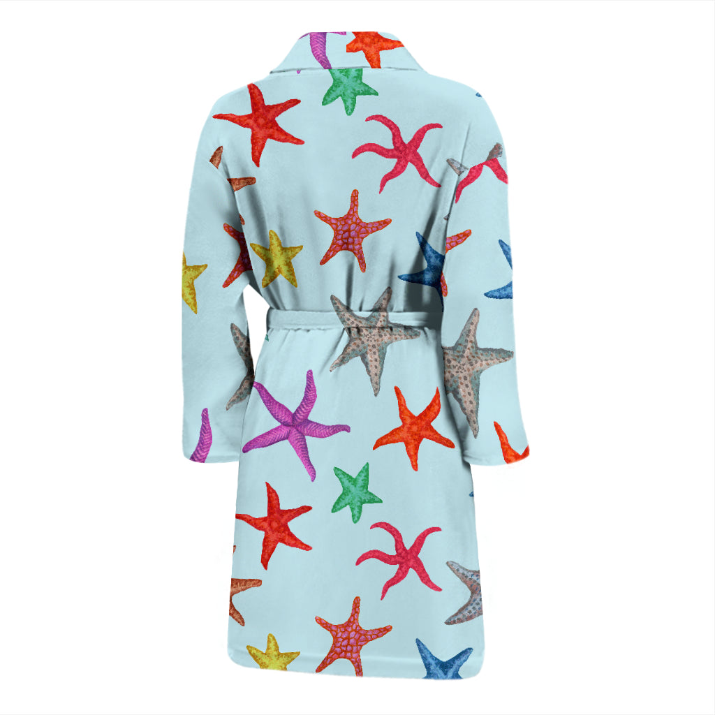 Starfish Print Design LKS402 Men Bathrobe