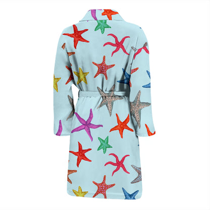 Starfish Print Design LKS402 Men Bathrobe