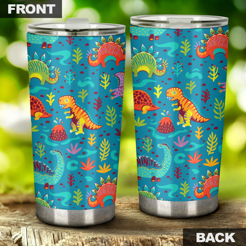 Dinosaur Cartoon Style Tumbler