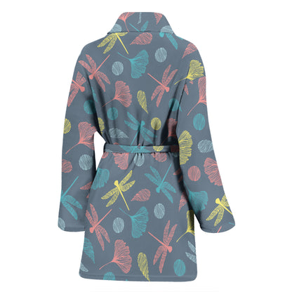 Dragonfly Print Design LKS403 Women Bathrobe