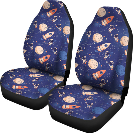 Space Astronaut Rocket Print Design LKS304 Car Seat Covers