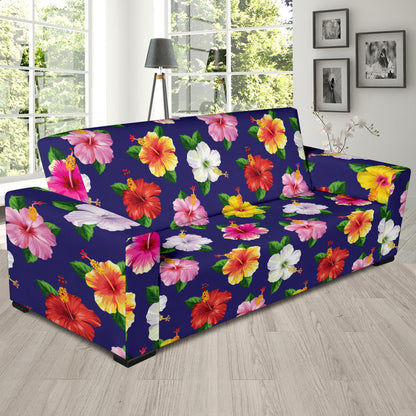 Hibiscus Colorful Print Design LKS301 Sofa Slipcover