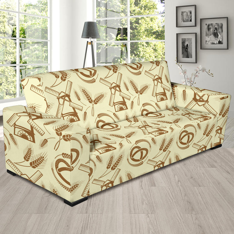 Agricultural Windmills Print Design 03 Sofa Slipcover