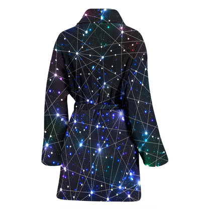 Cosmic Pattern Print Design 01 Women Bathrobe