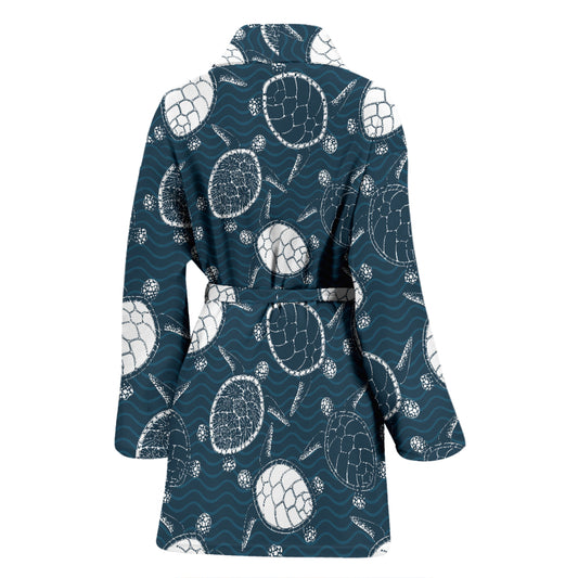 Sea Turtle Print Design LKS3015 Women Bathrobe