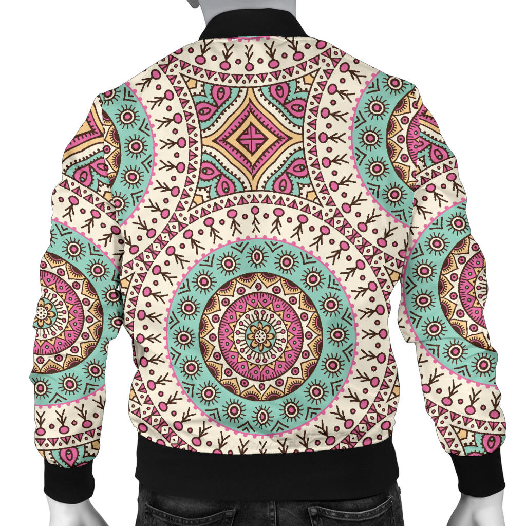 Bohemian Round Style Print Men Bomber Jacket