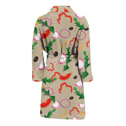 Salad Print Design LKS303 Men Bathrobe