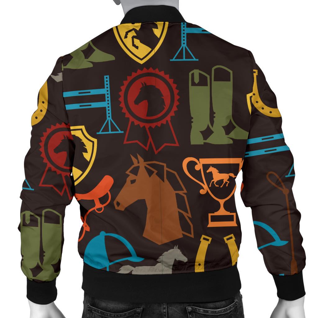 Equestrian Equipment Horse Colorful Men Bomber Jacket