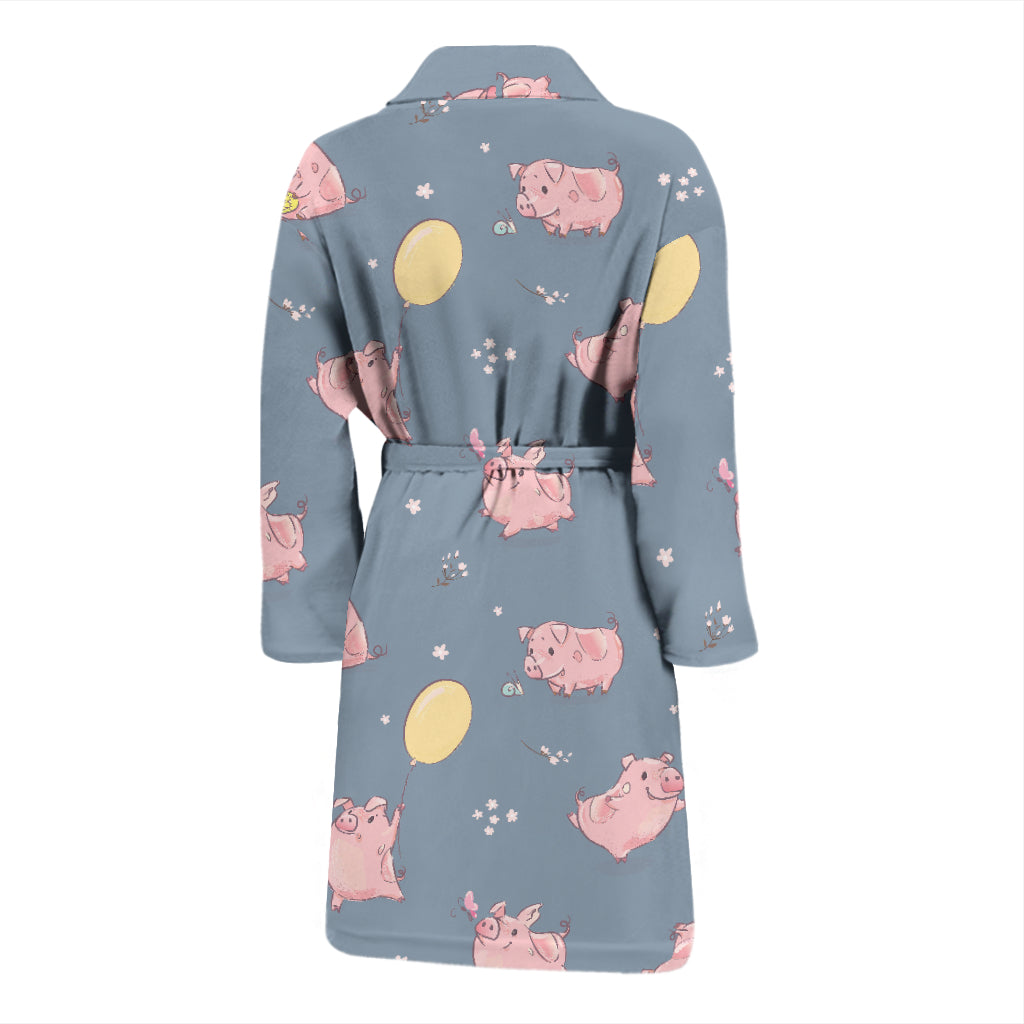 Pig Print Design LKS405 Men Bathrobe