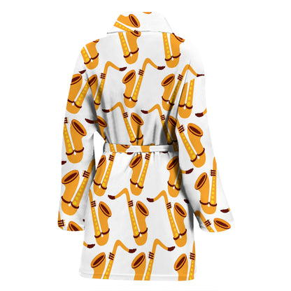 Saxophone Print Design LKS404 Women Bathrobe