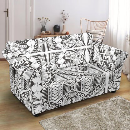 Samoan Style Print Design LKS301 Loveseat Couch Slipcover