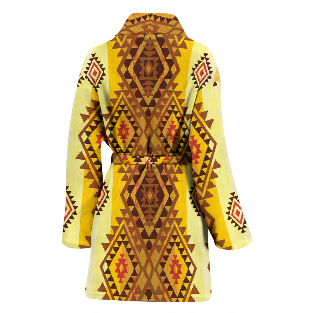 Native Pattern Print Design A09 Women Bathrobe