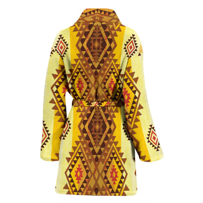 Native Pattern Print Design A09 Women Bathrobe