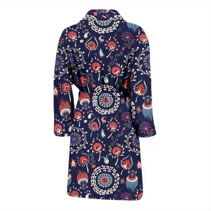 Suzani Print Design LKS305 Men Bathrobe