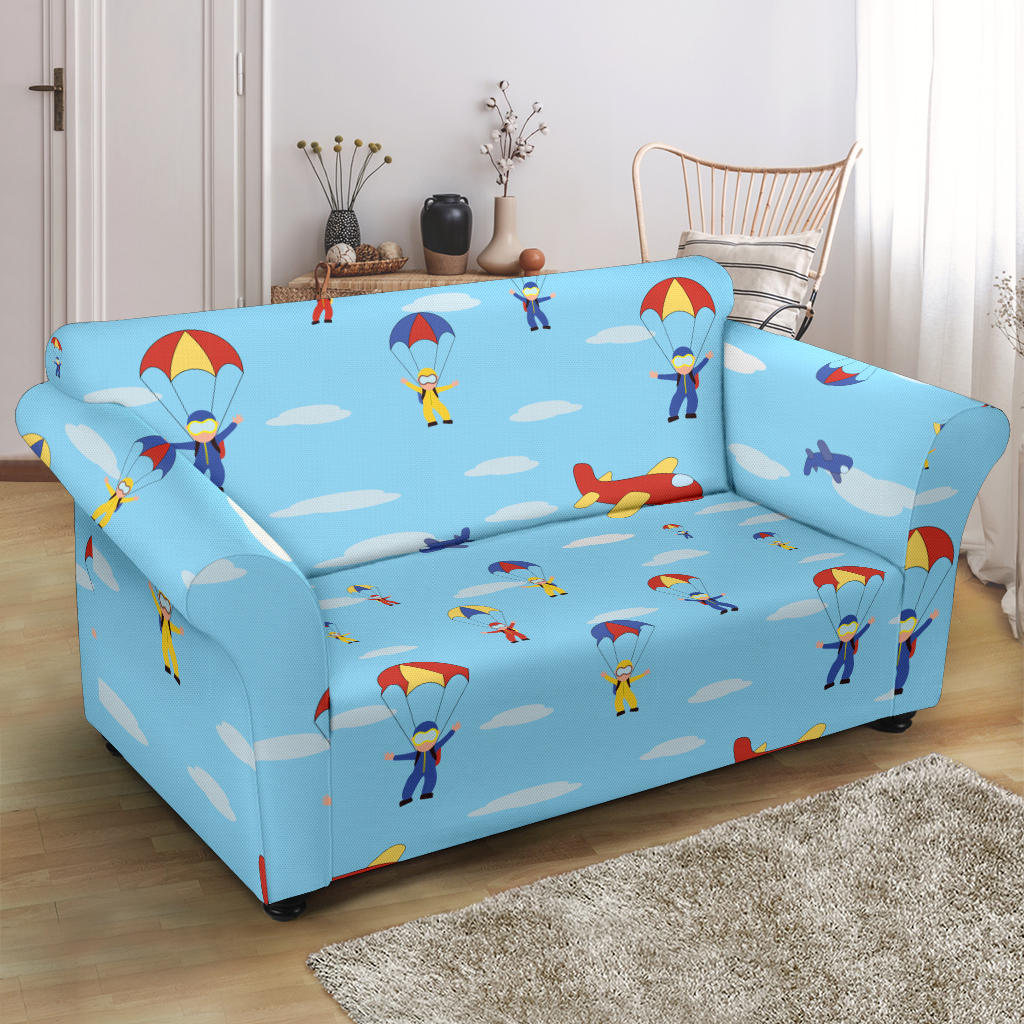 Skydiver Print Design LKS304 Loveseat Couch Slipcover