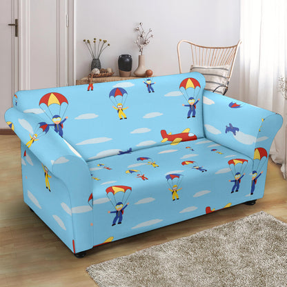 Skydiver Print Design LKS304 Loveseat Couch Slipcover