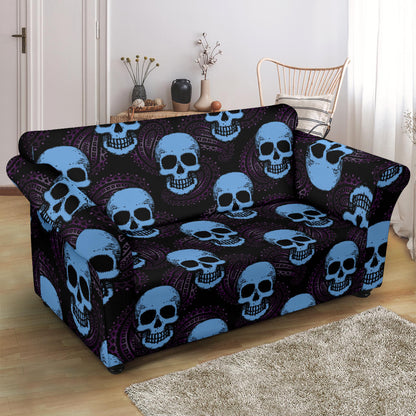 Skull Print Design LKS3012 Loveseat Couch Slipcover