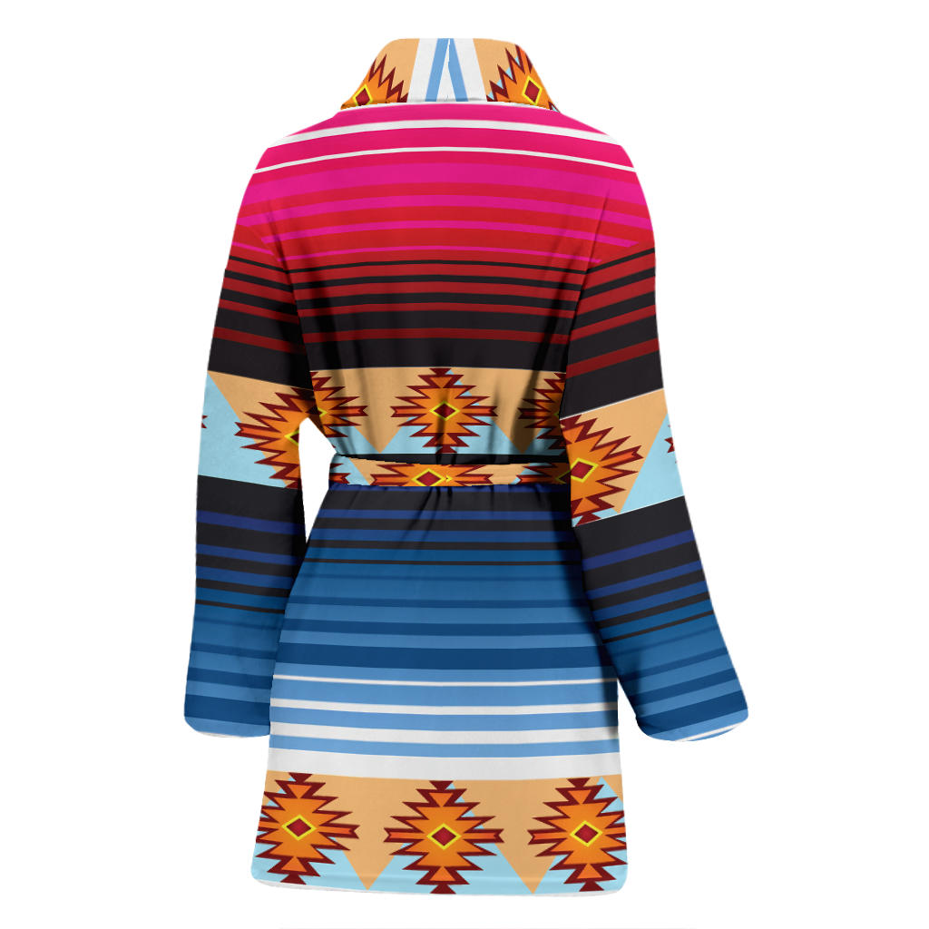 Mexican Pattern Print Design 03 Women Bathrobe