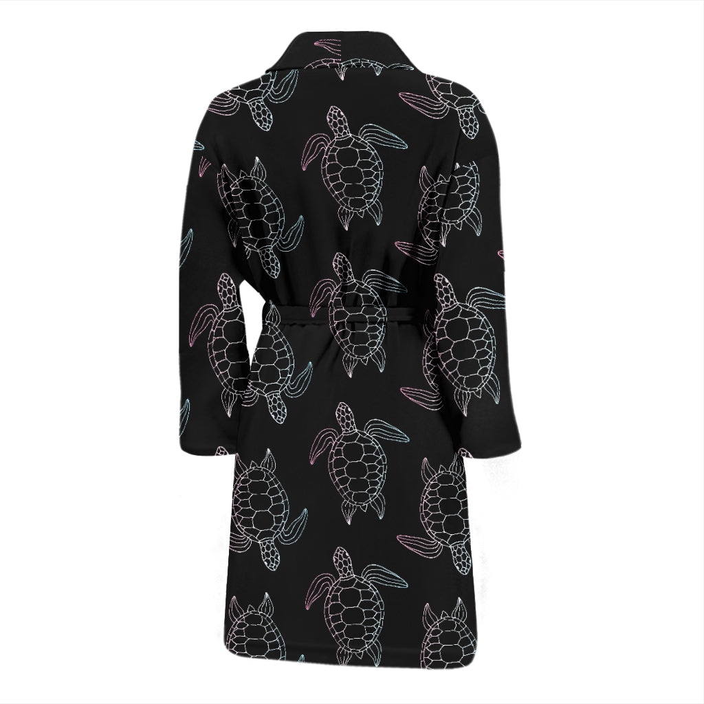 Sea Turtle Print Design LKS3012 Men Bathrobe