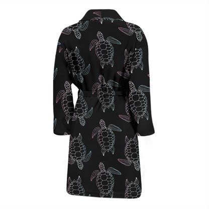Sea Turtle Print Design LKS3012 Men Bathrobe