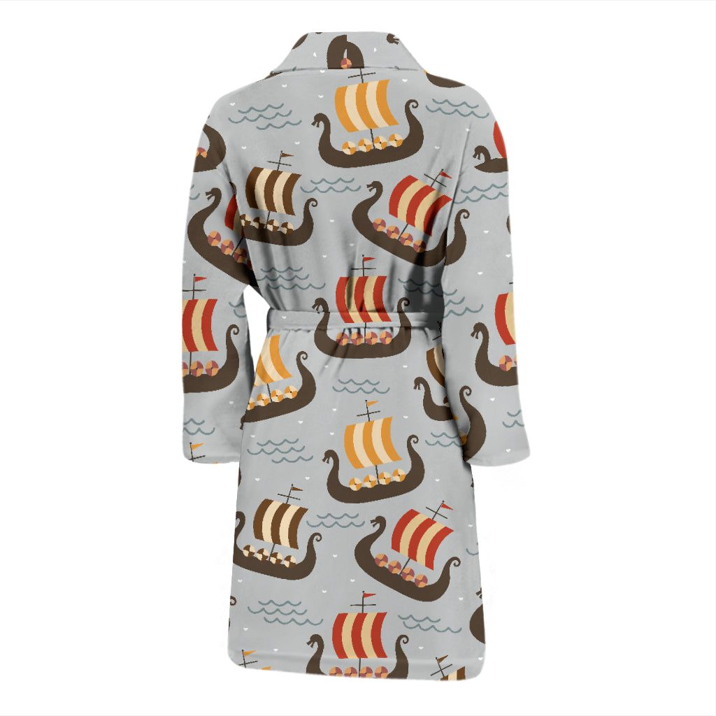 Vikings Print Design LKS308 Men Bathrobe