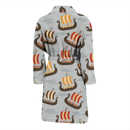 Vikings Print Design LKS308 Men Bathrobe