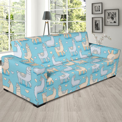 Alpaca Pattern Print Design 06 Sofa Slipcover