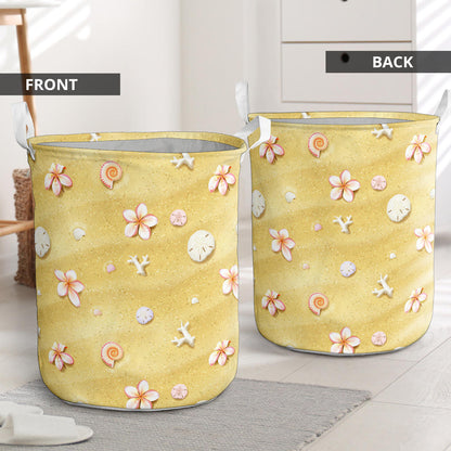 Beach Theme Print Laundry Basket