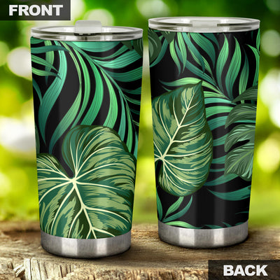 Green Fresh Tropical Palm Leaves Tumbler