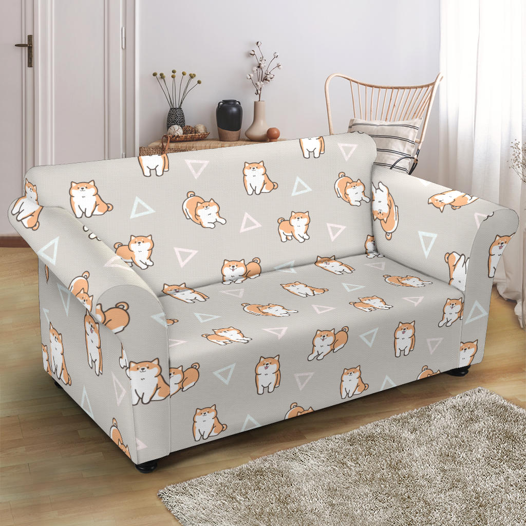 Shiba Inu Print Design LKS307 Loveseat Couch Slipcover
